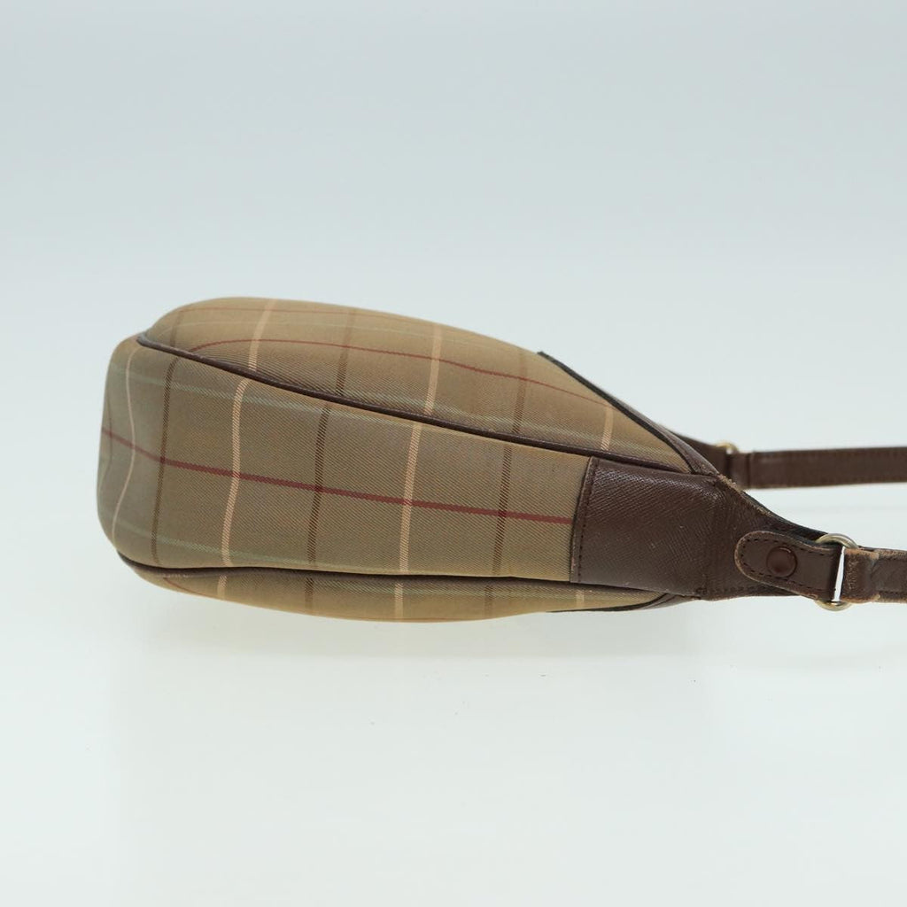 Burberry Nova Check Shoulder Bag Canvas And Leather Beige Canvas Shoulder Bag