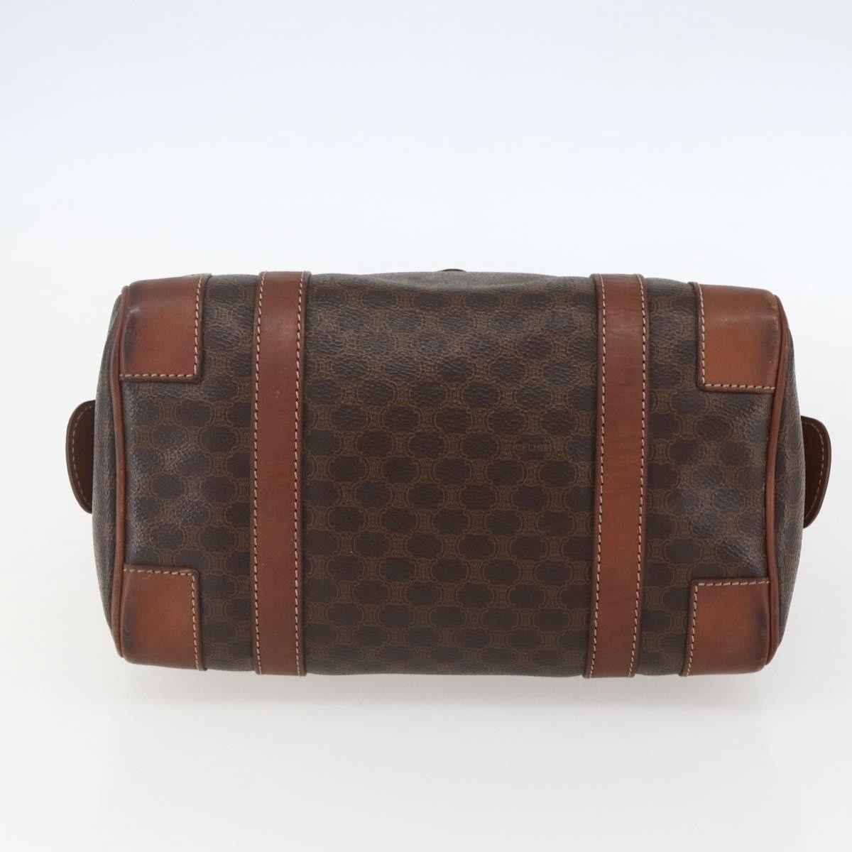 Celine Vintage Macadam Handbag Canvas And Leather Brown Canvas Shoulder Bag Bag