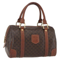 Celine Vintage Macadam Handbag Canvas And Leather Brown Canvas Shoulder Bag Bag