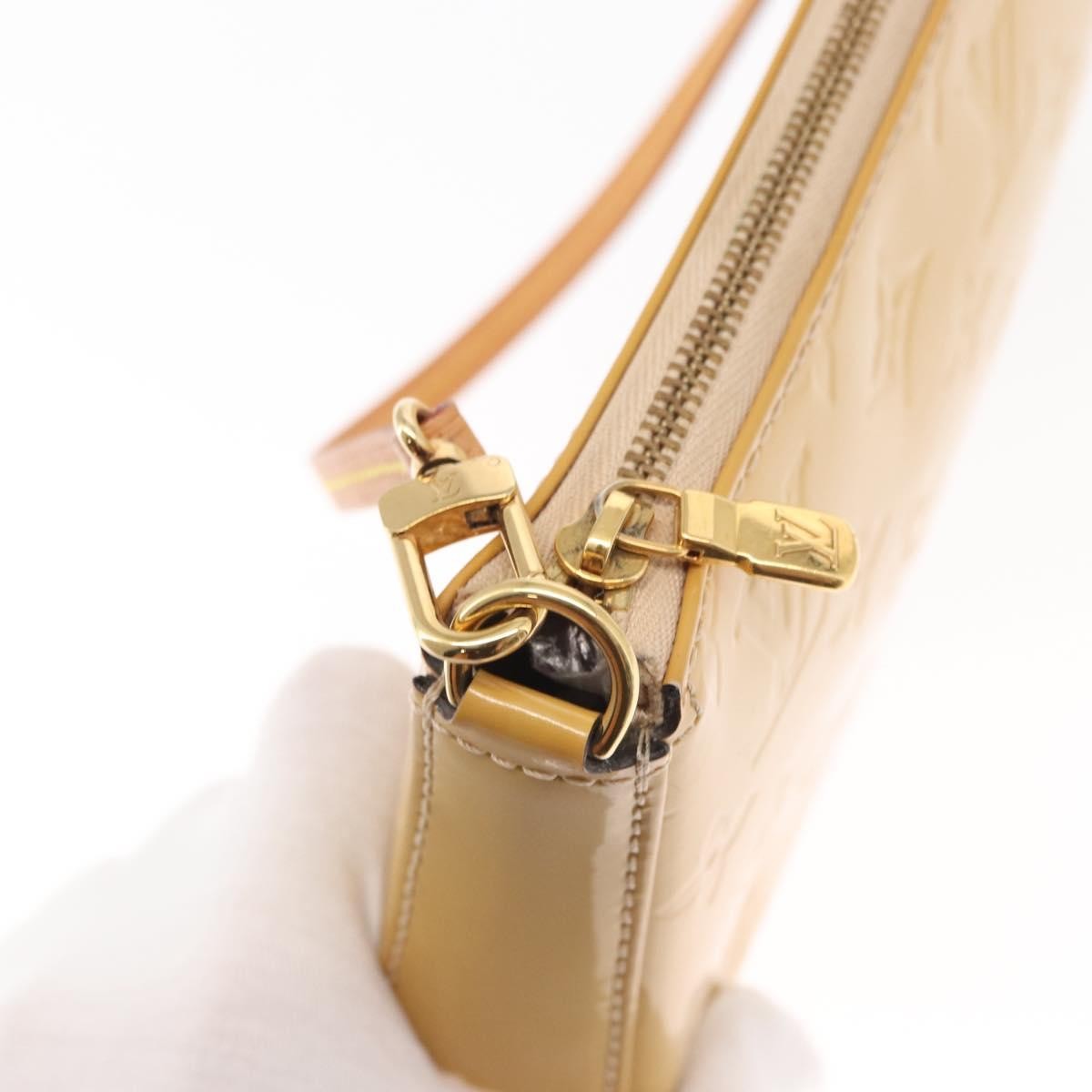 Louis Vuitton Pochette Accessoires Nm Monogram Vernis Yellow Patent_Leather Clutche & Pouche Bag