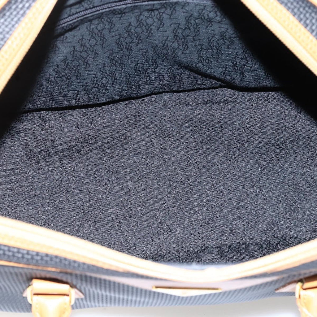 Saint Laurent Vintage Handbag Canvas Black Canvas Handbag (Pre-Owned)