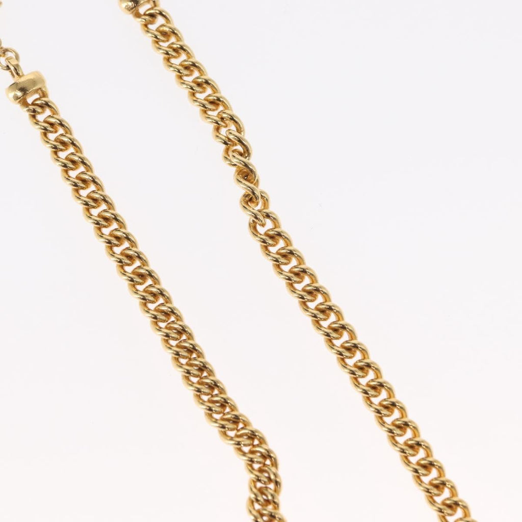 Christian Dior Vintage Cd Pendant Necklace Metal Gold Metal Necklace Jewelry (Pre-Owned)