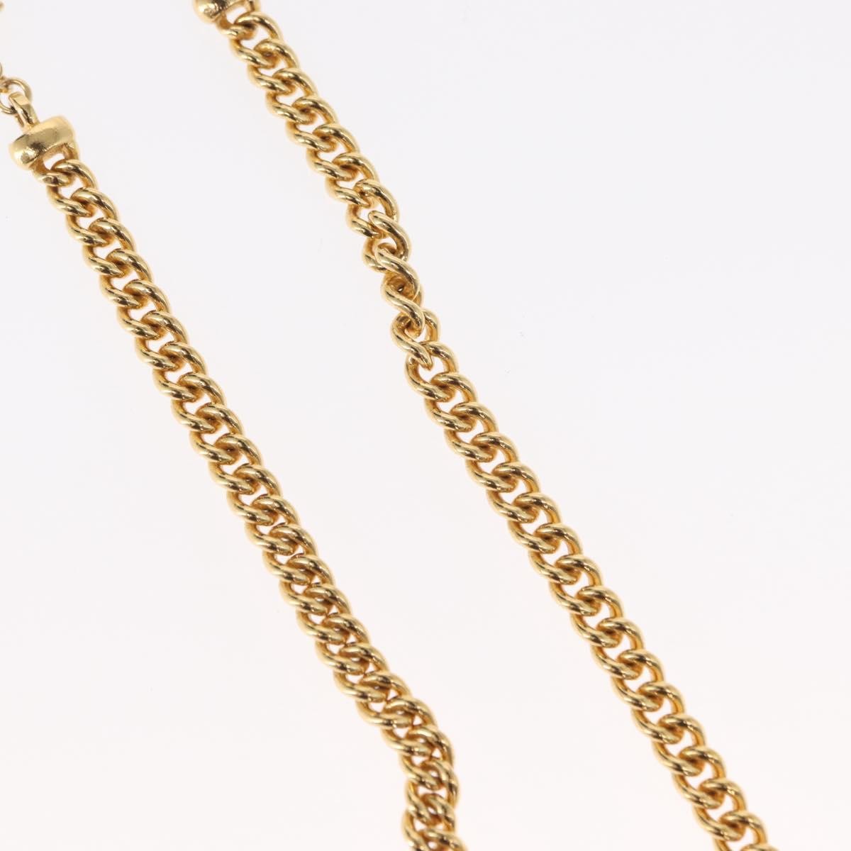 Christian Dior Vintage Cd Pendant Necklace Metal Gold Metal Necklace Jewelry (Pre-Owned)