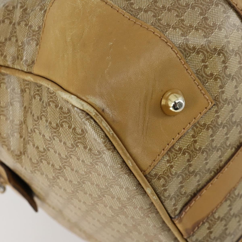Celine Travel Duffle Bag Triomphe Coated Canvas Beige Canvas Travel Bag Bag