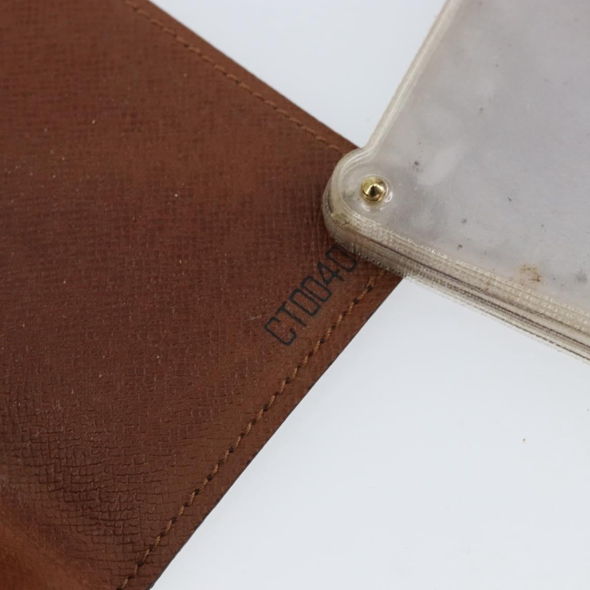 Louis Vuitton Porte Cartes Pression Card Case Monogram Canvas Brown Canvas Card Holders Accessory