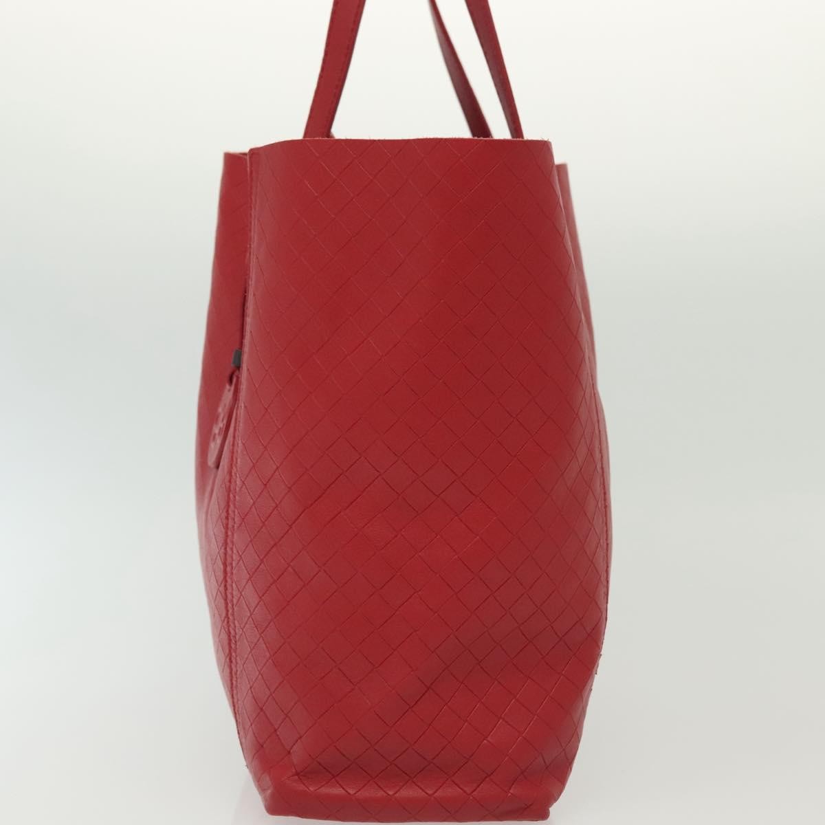 Bottega Veneta Intrecciomirage Tote Leather Red Leather Tote Bag Bag