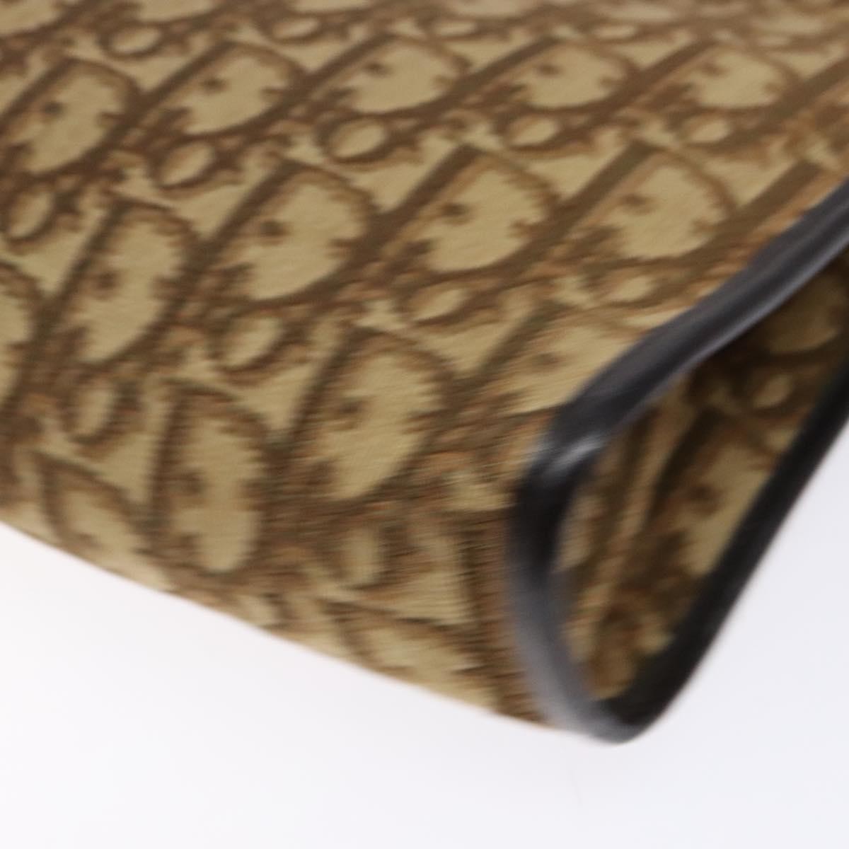 Christian Dior Vintage Trotter Shoulder Bag Canvas Brown Canvas Bag (Pre-Owned)