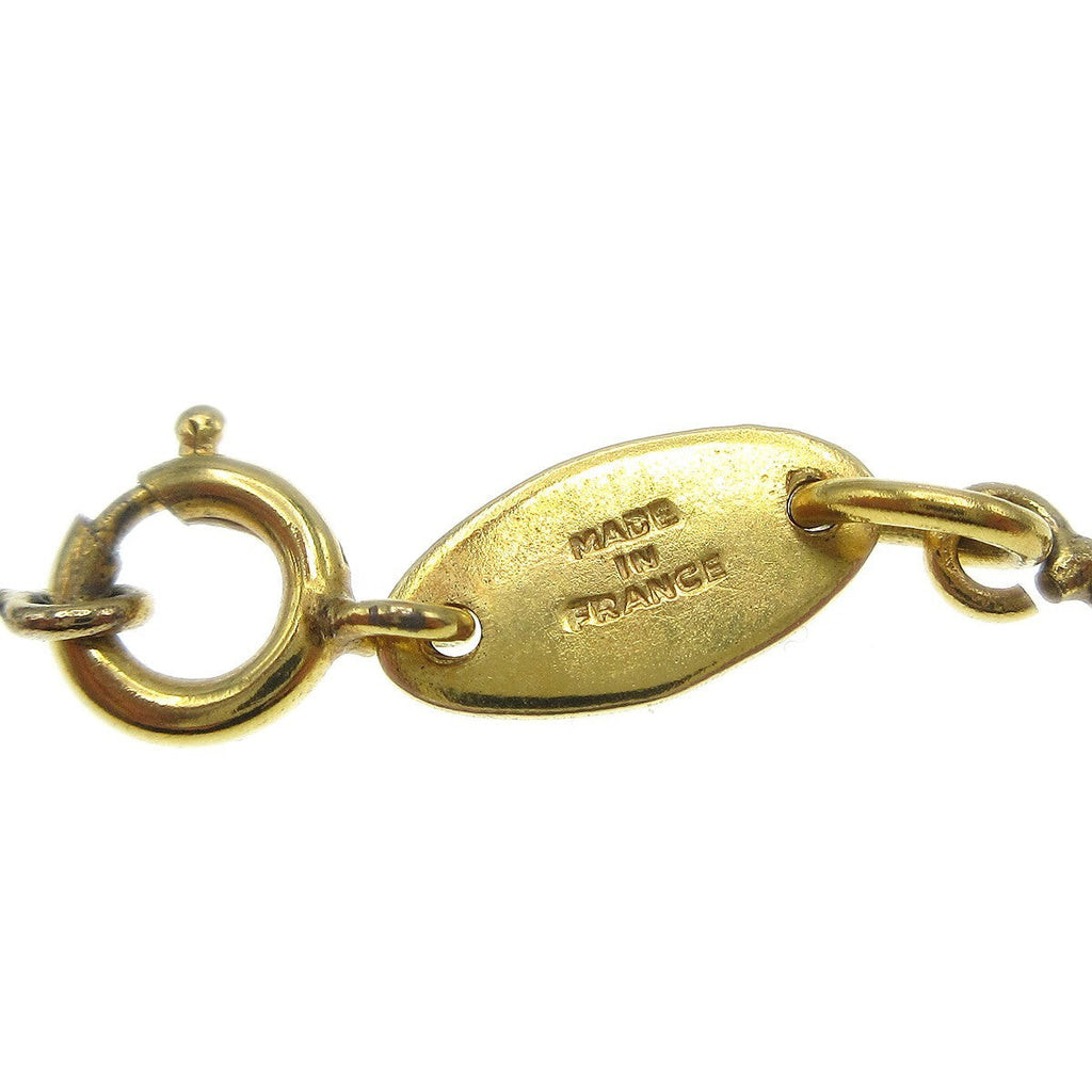 Chanel Cc Pendant Necklace Metal Gold Gold_Plated Necklace Jewelry