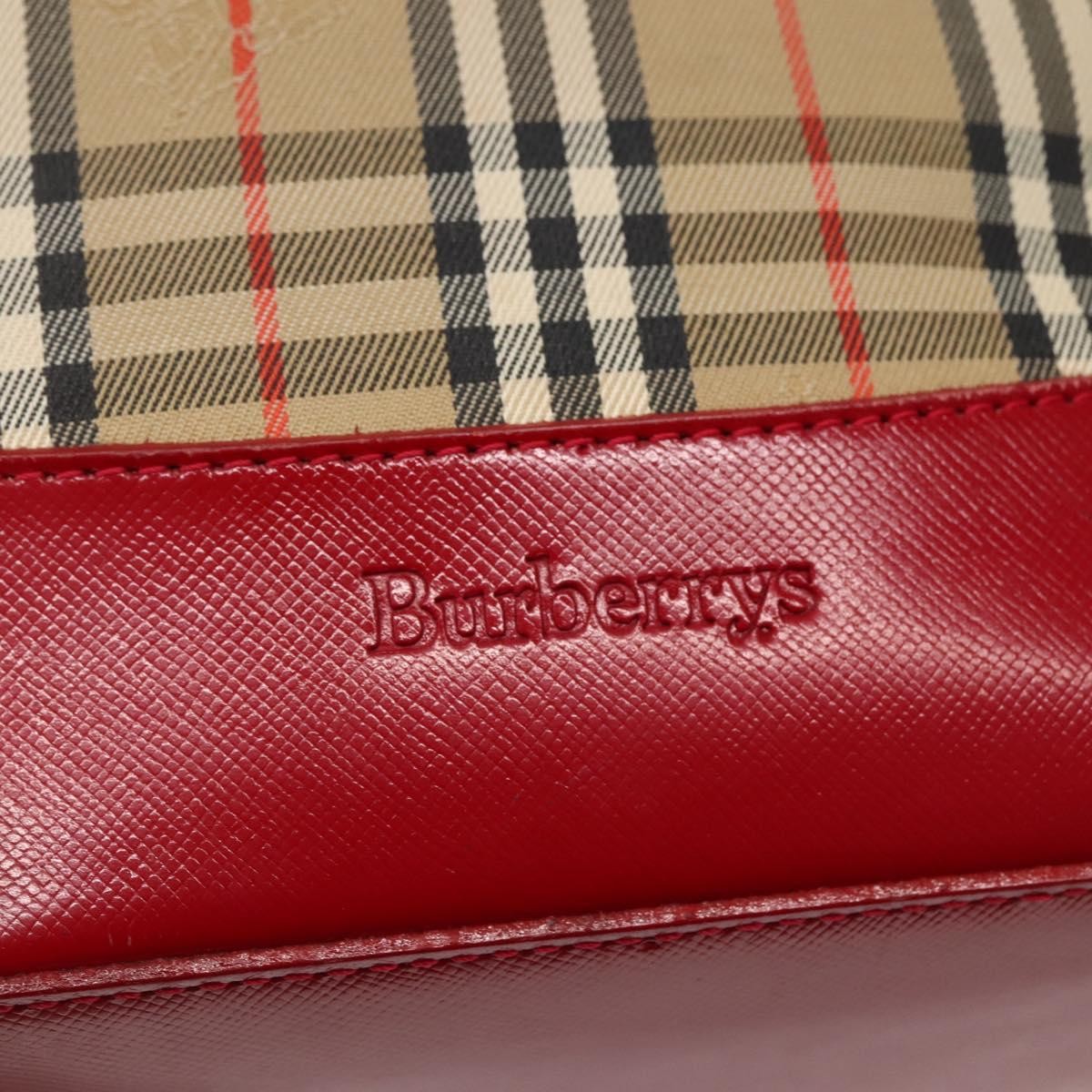Burberry Nova Check Tote Canvas Check Pattern Beige Canvas Tote Bag
