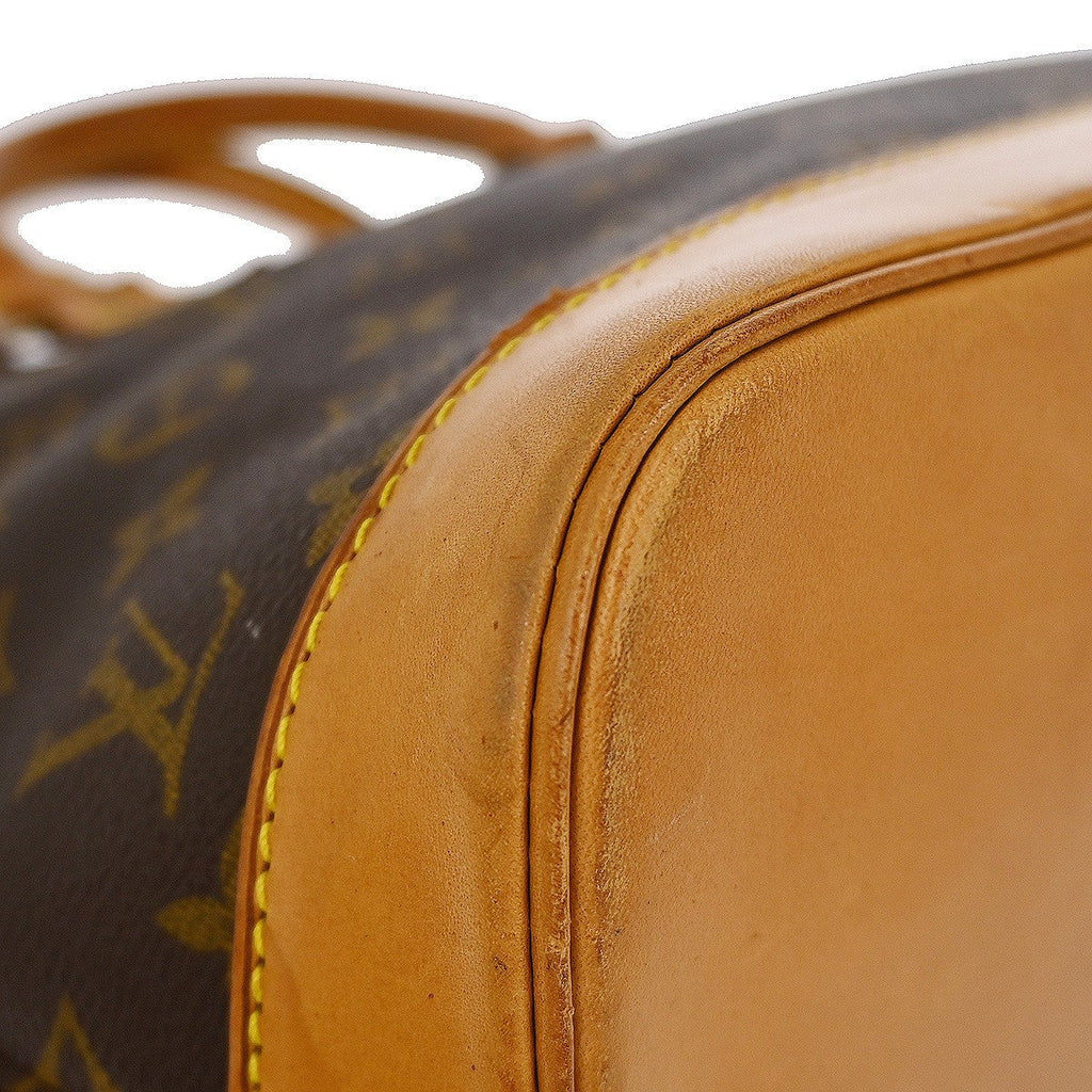 Louis Vuitton Alma Handbag Monogram Canvas Brown Canvas Handbag