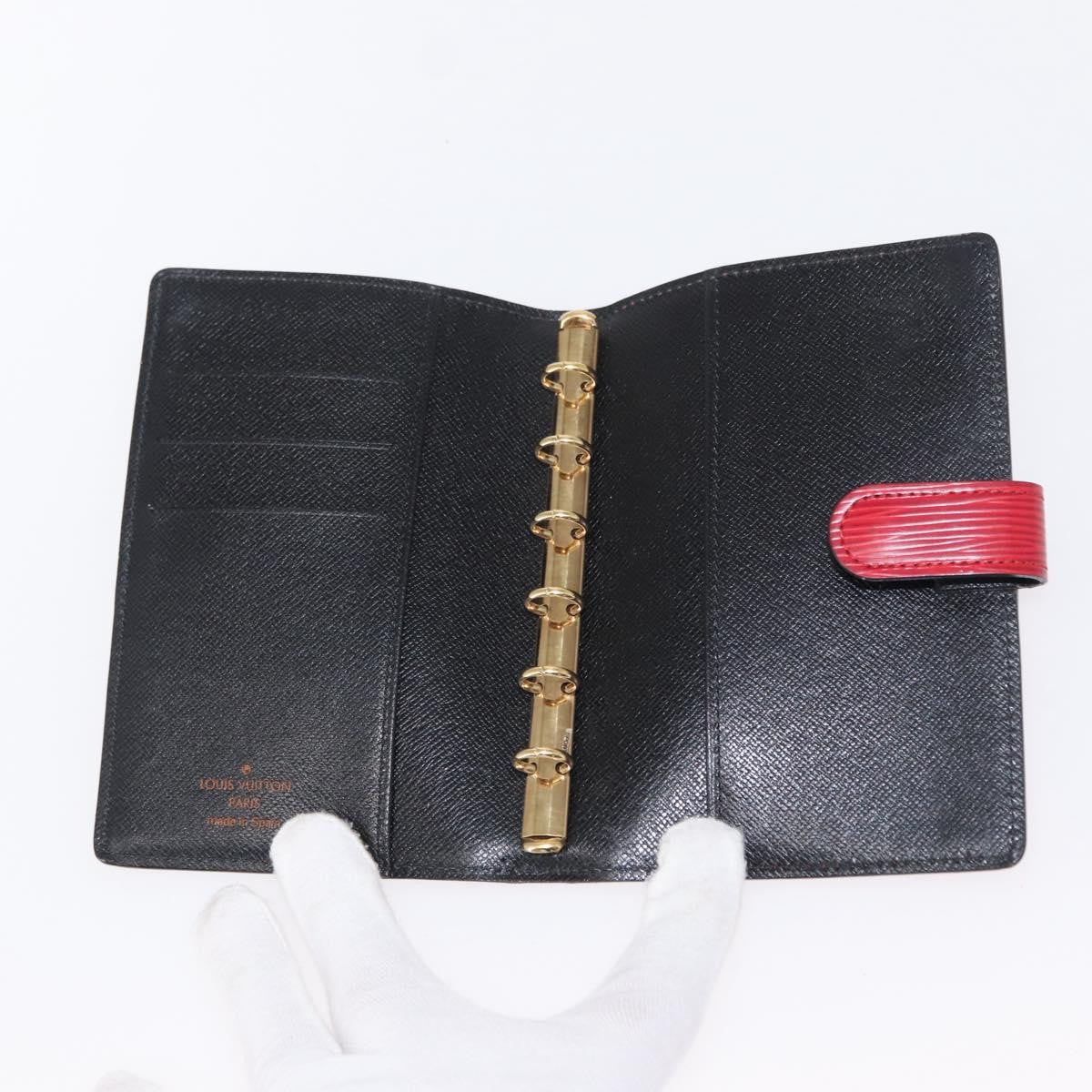 Louis Vuitton Agenda Cover Epi Leather Red Leather Wallets Accessory
