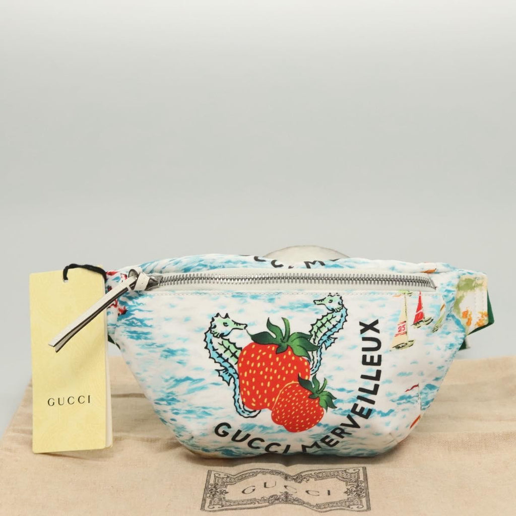 Gucci Merveilleux Belt Bag Printed Nylon White Nylon Bag (Pre-Owned)