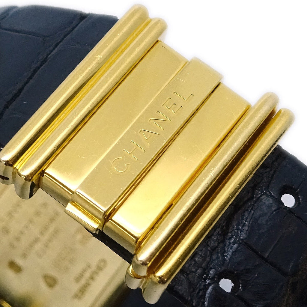 Chanel Mademoiselle Quartz Watch Yellow Gold With Diamond Bezel Watch
