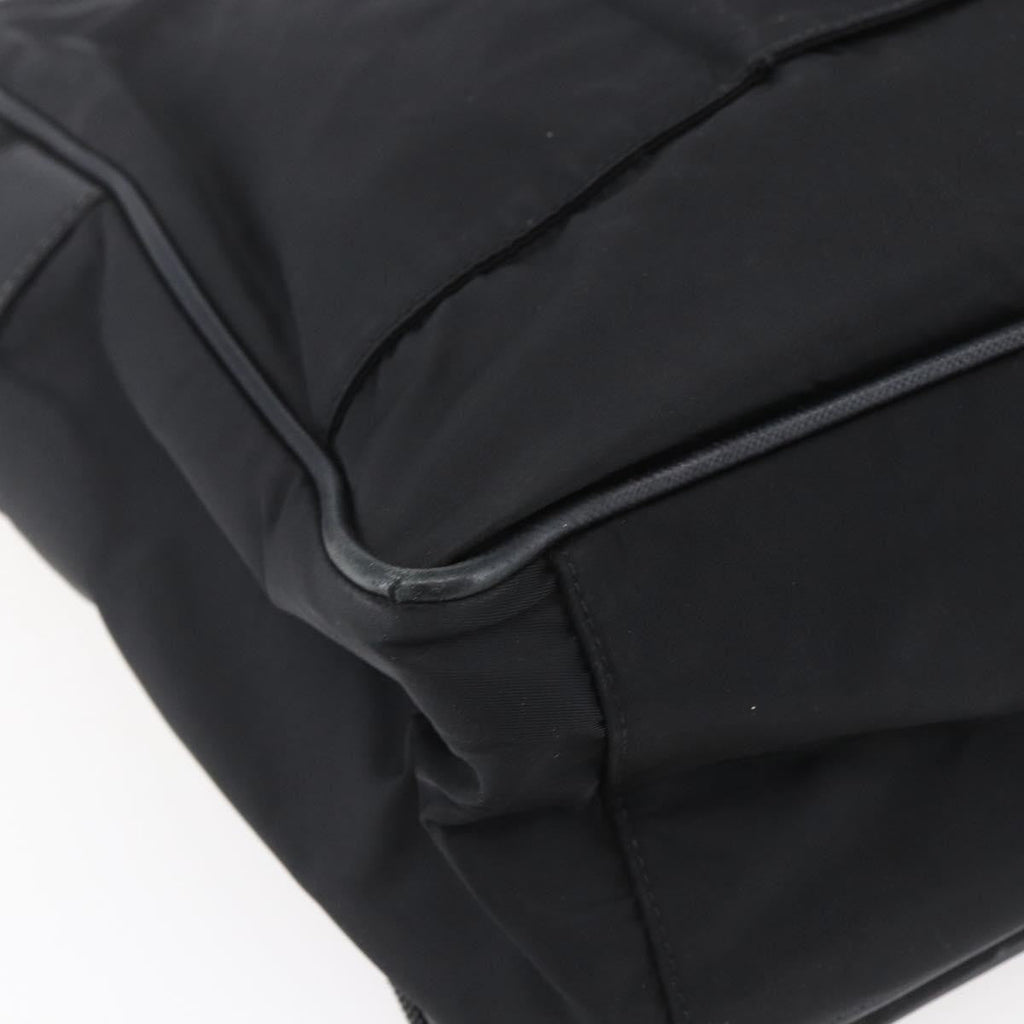 Prada Convertible Front Zip Briefcase Tessuto With Saffiano Leather Black Nylon Briefcase Bag