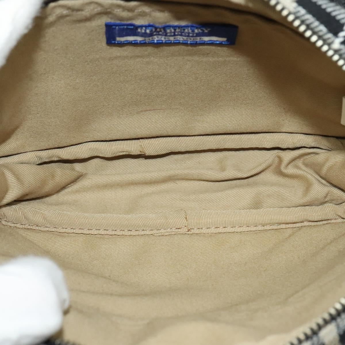 Burberry Waist Bag Vintage Check Canvas Blue Canvas Shoulder Bag