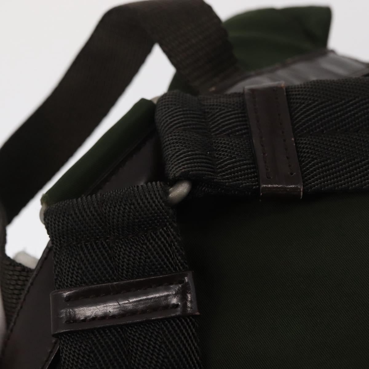 Prada Double Front Pocket Backpack Tessuto Khaki Nylon Backpack Bag