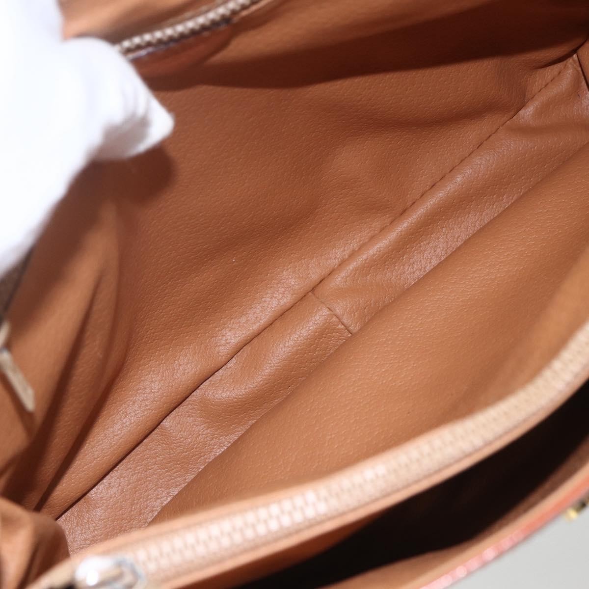 Celine Vintage Macadam Handbag Canvas And Leather Beige Canvas Handbag