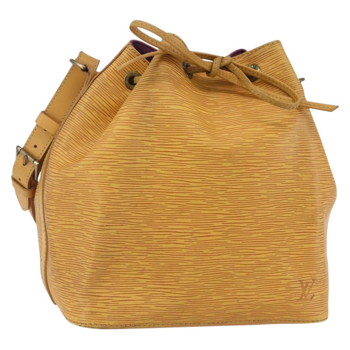 Louis Vuitton Petit Noe Handbag Epi Leather Yellow Leather Shoulder Bag
