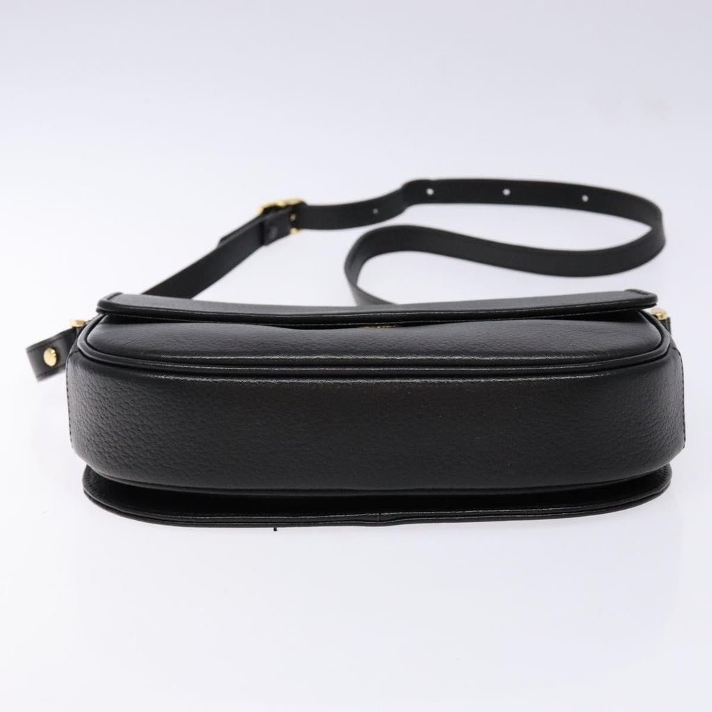 Burberry Flap Shoulder Bag Leather Black Leather Shoulder Bag