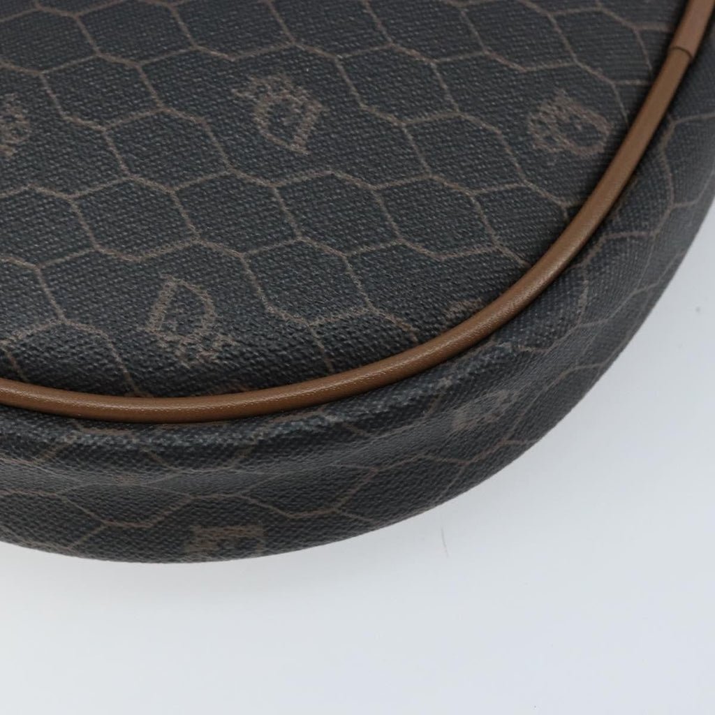Christian Dior Vintage Honeycomb Shoulder Bag Canvas And Leather Black Canvas Shoulder Bag Bag (Pre-Owned)