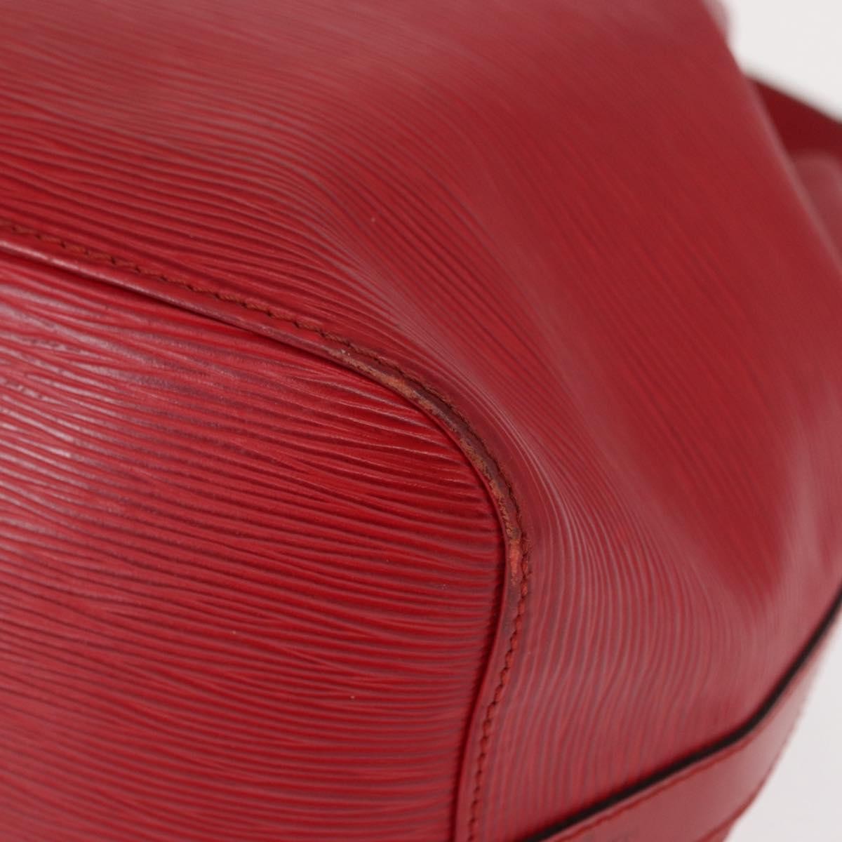 Louis Vuitton Petit Noe Handbag Epi Leather Red Leather Shoulder Bag