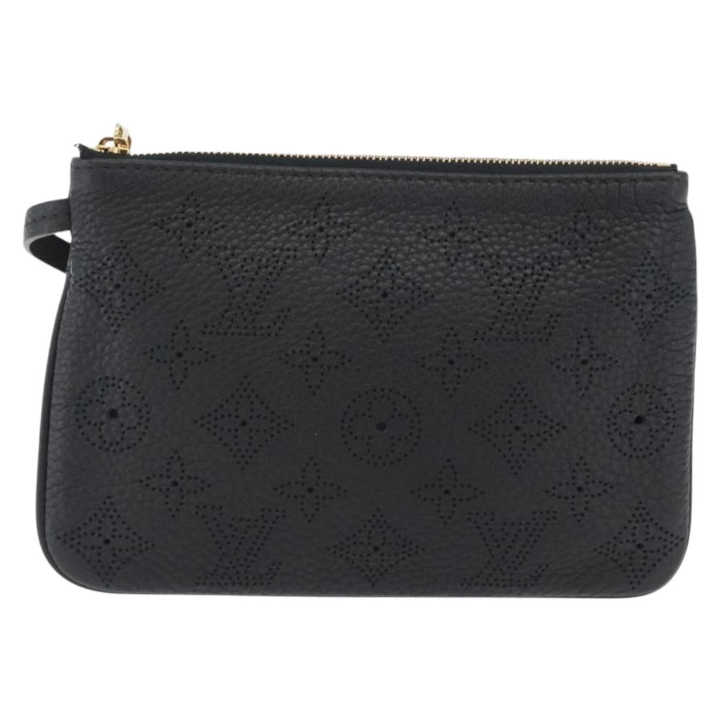 Louis Vuitton Selene Pochette Mahina Leather Black Leather Clutche & Pouche Bag