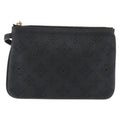 Louis Vuitton Selene Pochette Mahina Leather Black Leather Clutche & Pouche Bag