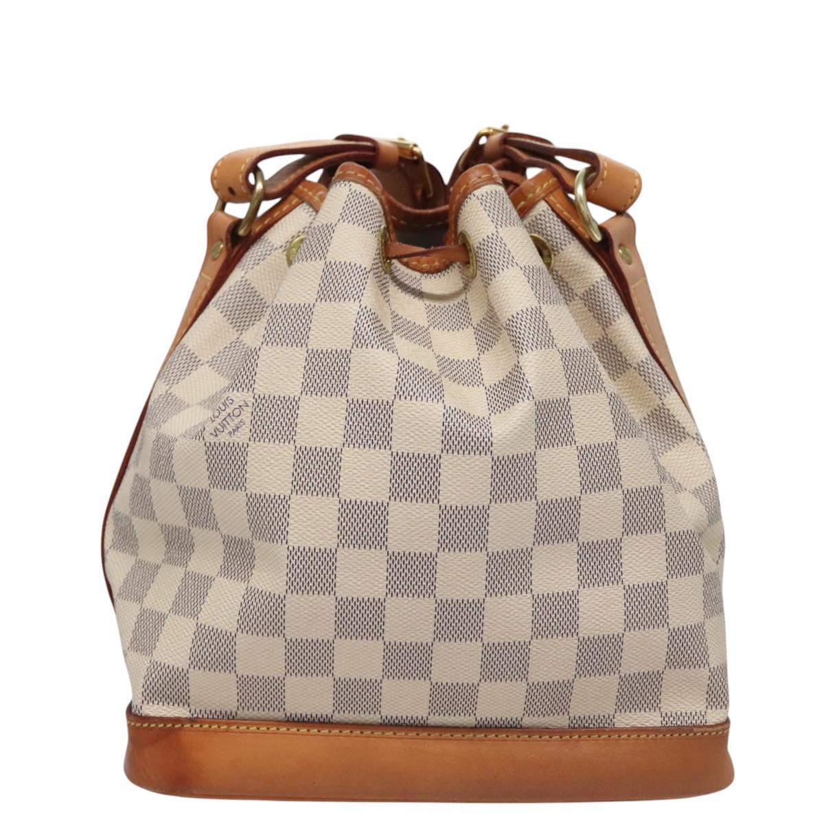 Louis Vuitton Noe Shoulder Bag Damier Azur White Canvas Shoulder Bag