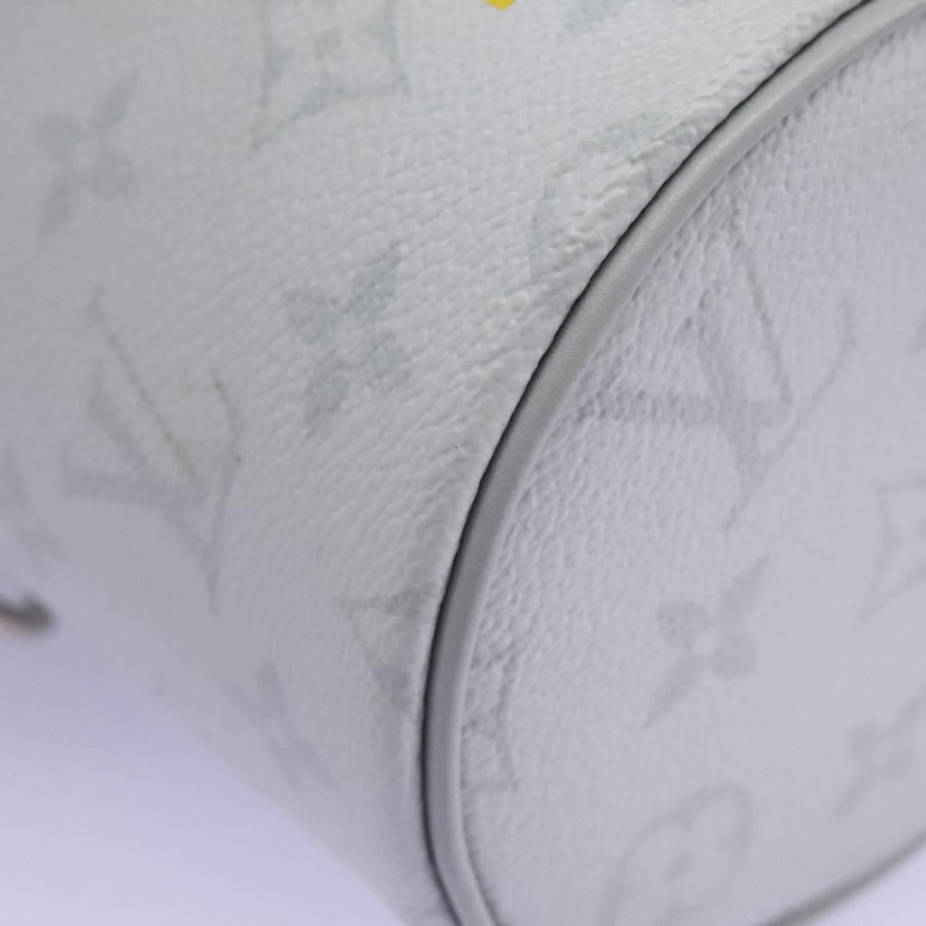 Louis Vuitton Chalk Nano Bag Limited Edition Logo Story Monogram Canvas Gray Canvas Clutche & Pouche Bag