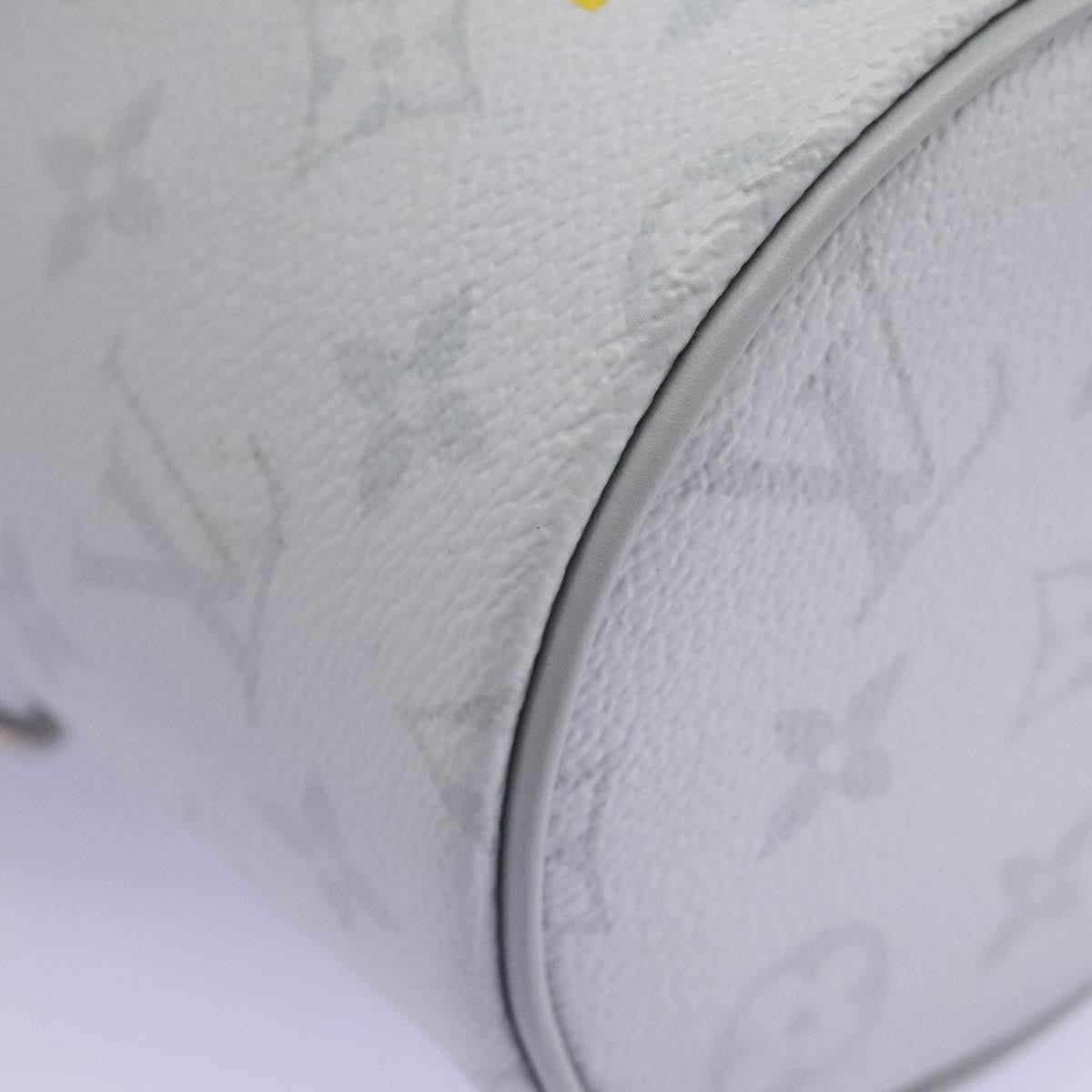 Louis Vuitton Chalk Nano Bag Limited Edition Logo Story Monogram Canvas Gray Canvas Clutche & Pouche Bag
