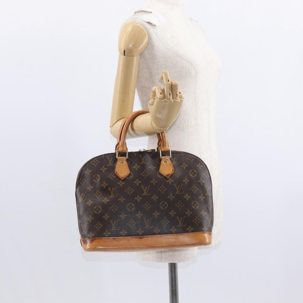 Louis Vuitton Alma Handbag Monogram Canvas Brown Canvas Handbag
