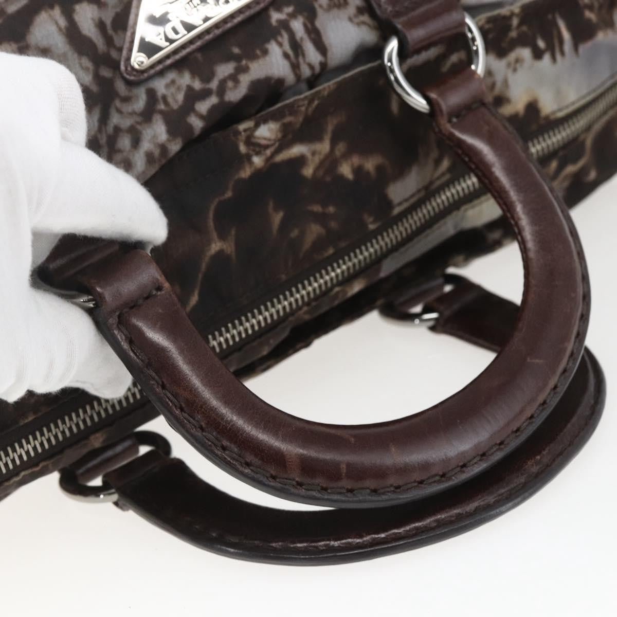 Prada Convertible Tote Printed Tessuto Brown Nylon Tote Bag Bag
