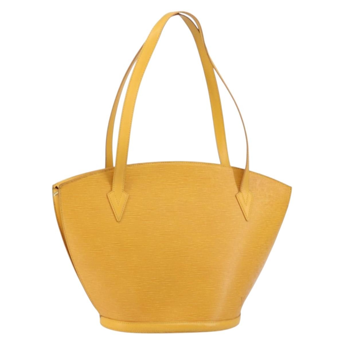 Louis Vuitton Saint Jacques Handbag Epi Leather Yellow Leather Handbag