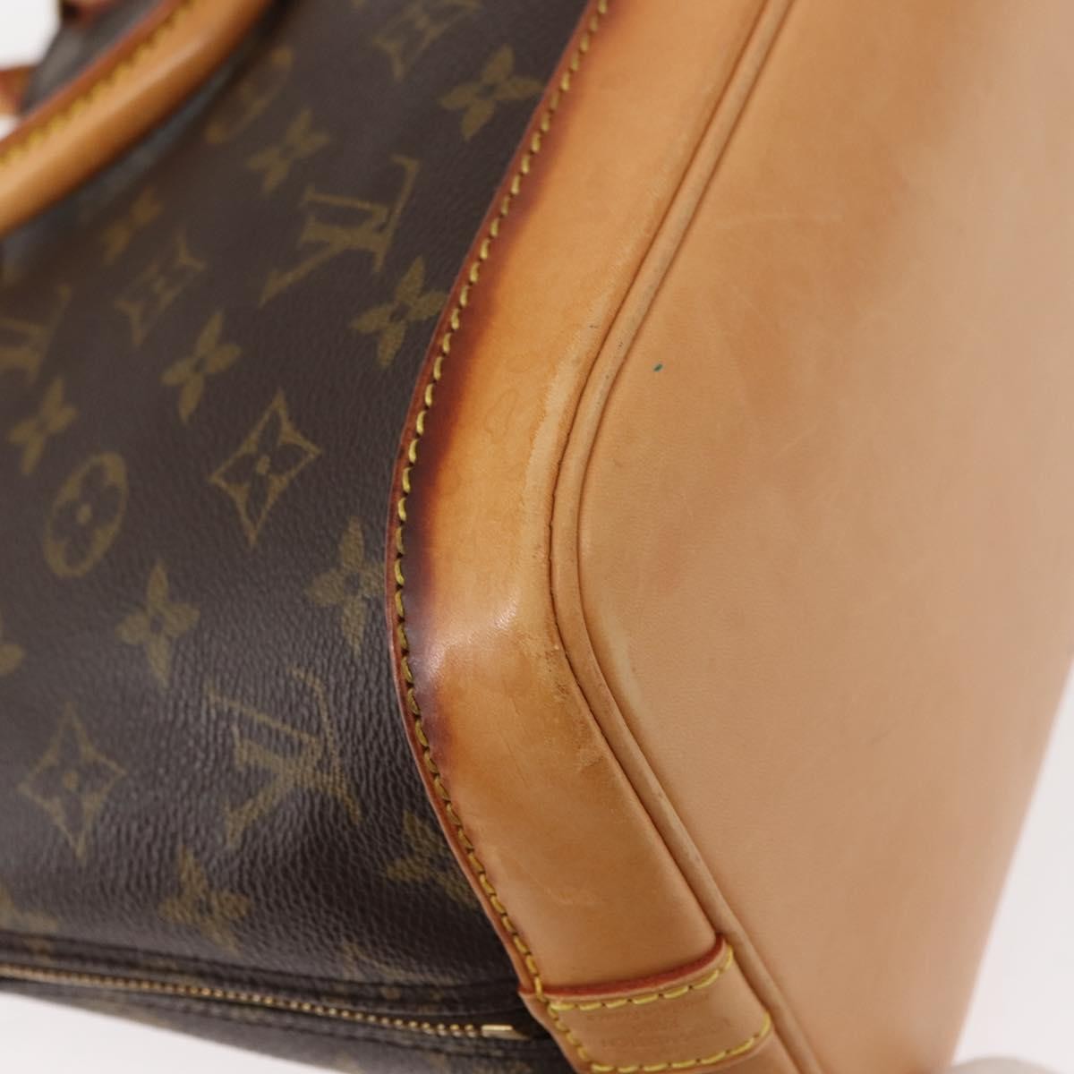 Louis Vuitton Alma Handbag Monogram Canvas Brown Canvas Handbag