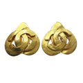 Chanel Cc Logo Heart Gold-Plated Gold Gold_Plated Earrings Jewelry