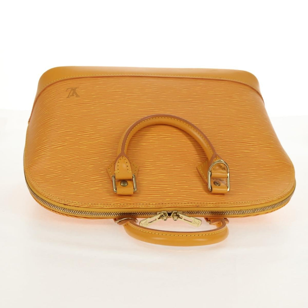 Louis Vuitton Alma Handbag Epi Leather Yellow Leather Handbag