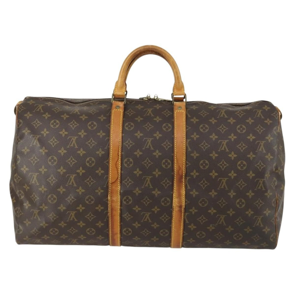 Louis Vuitton Keepall Bag Monogram Canvas Brown Canvas Travel Bag