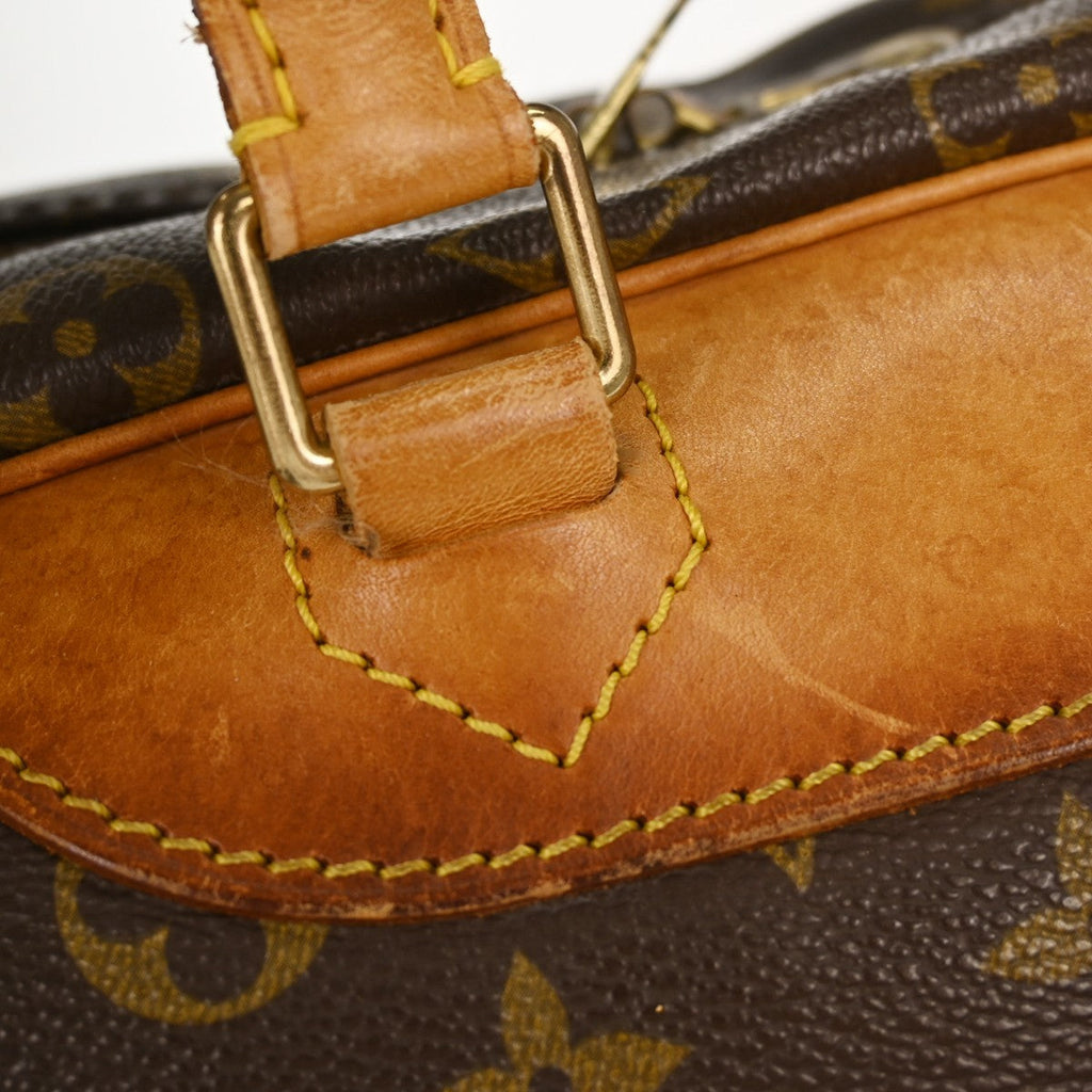 Louis Vuitton Deauville Handbag Monogram Canvas Brown Canvas Handbag