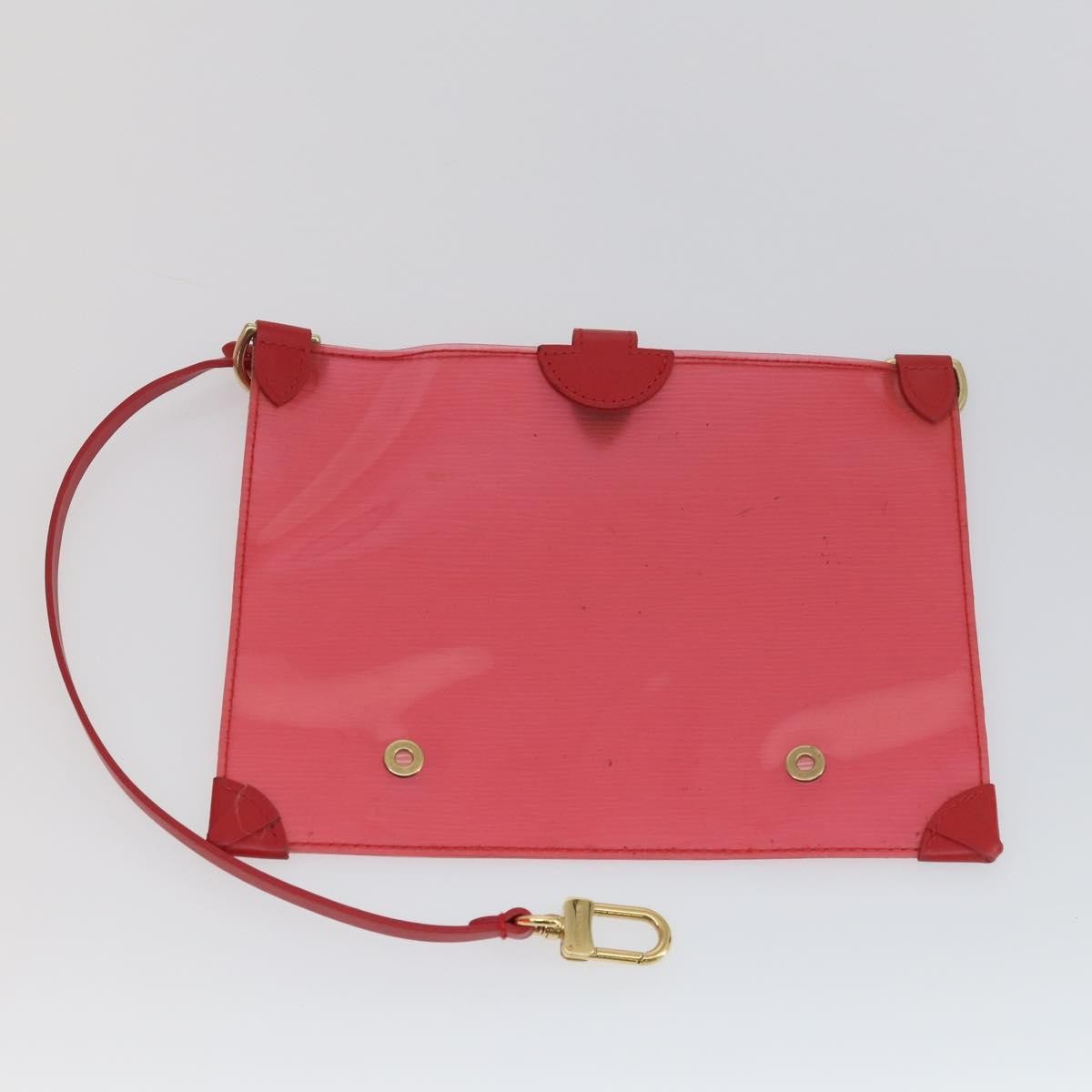 Louis Vuitton Plage Lagoon Bay Handbag Vinyl Epi Leather Red Plastic Tote Bag