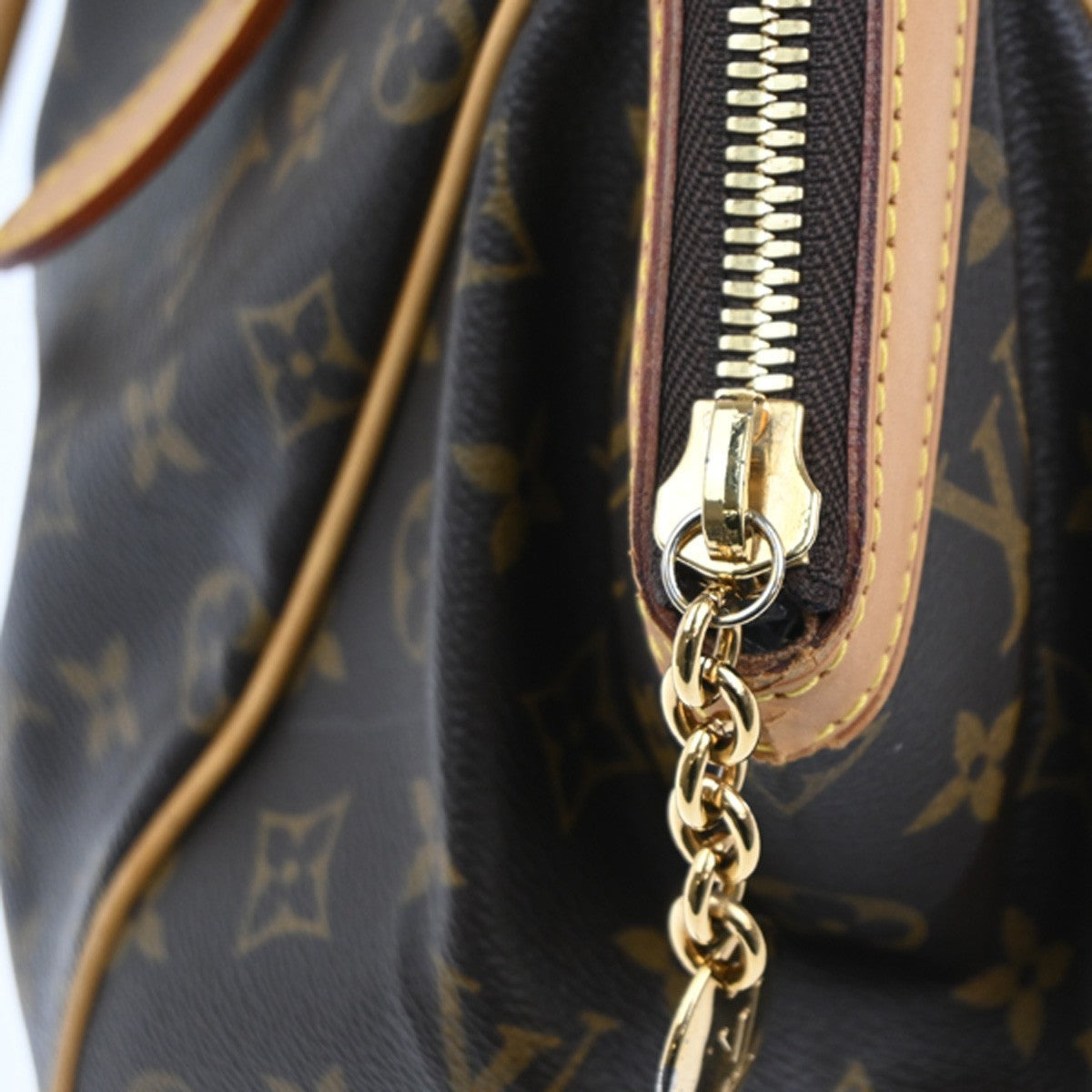 Louis Vuitton Tivoli Handbag Monogram Canvas Brown Canvas Shoulder Bag