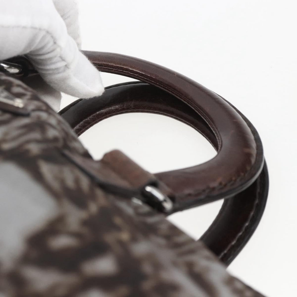 Prada Convertible Tote Printed Tessuto Brown Nylon Tote Bag Bag