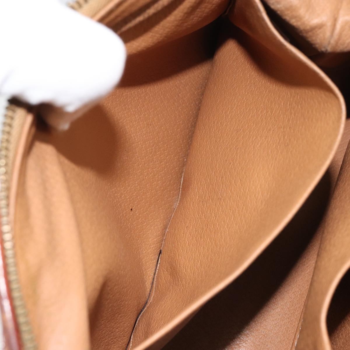 Celine Macadam Pochette Canvas And Leather Brown Canvas Clutche & Pouche Bag