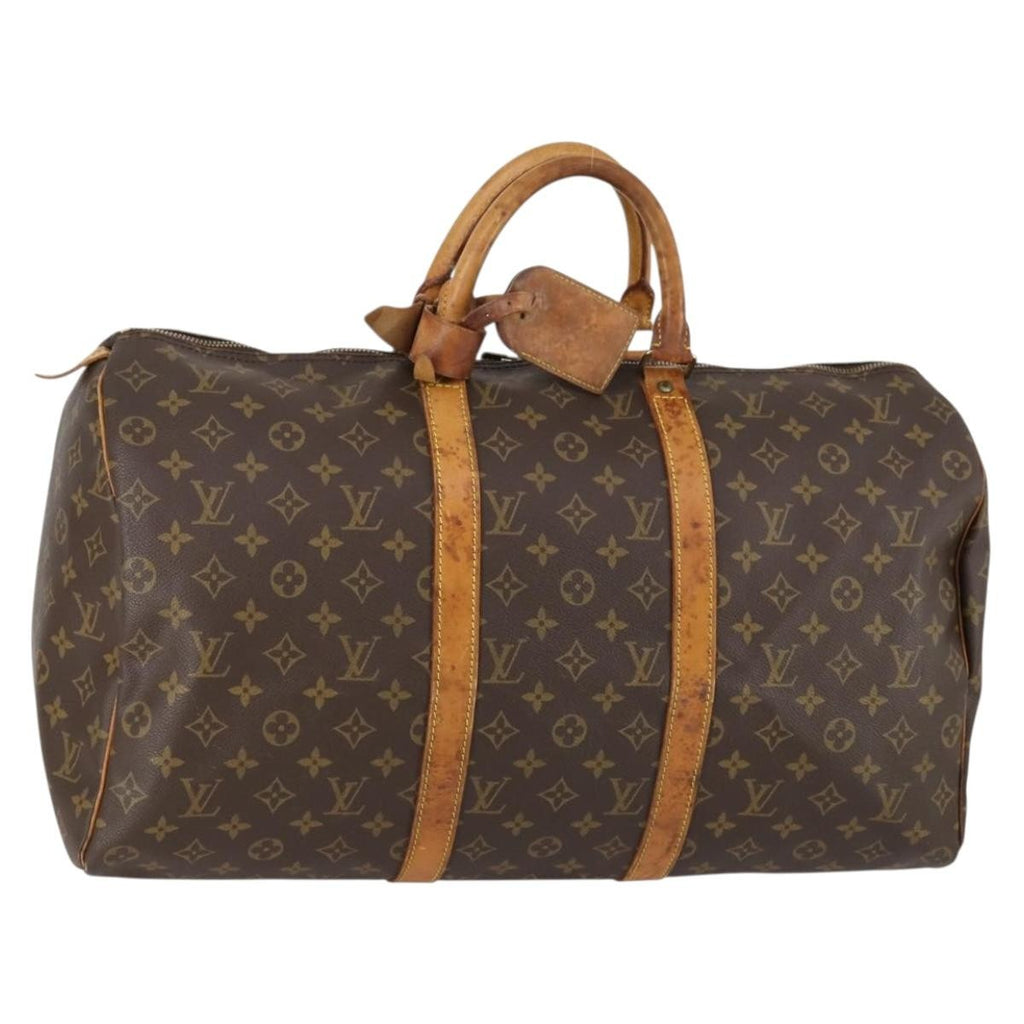 Louis Vuitton Keepall Bag Monogram Canvas Brown Canvas Travel Bag