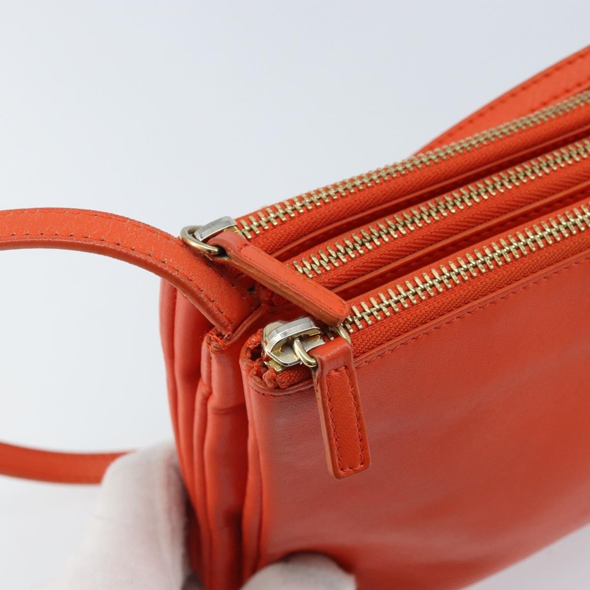 Celine Trio Crossbody Bag Leather Orange Leather Shoulder Bag Bag