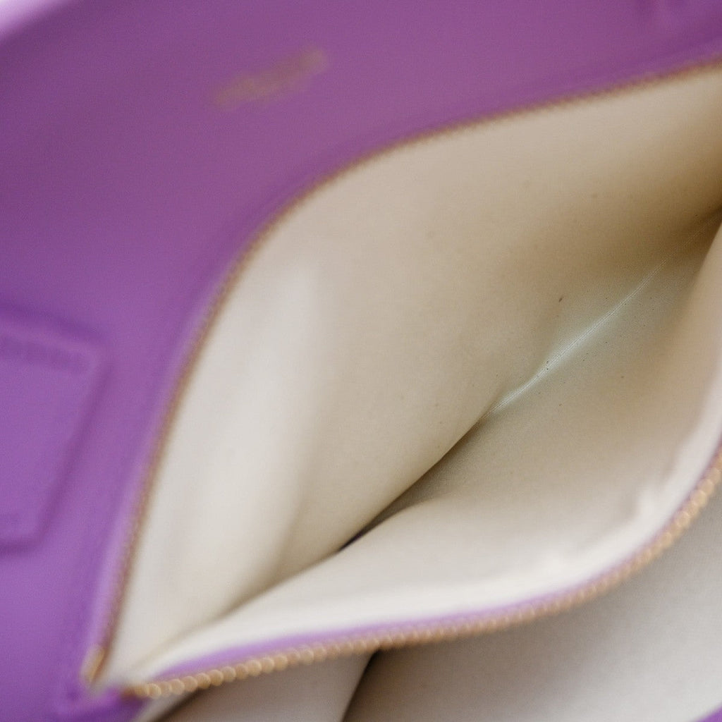 Celine Vertical Cabas Tote Canvas With Leather Purple Canvas Tote Bag Bag
