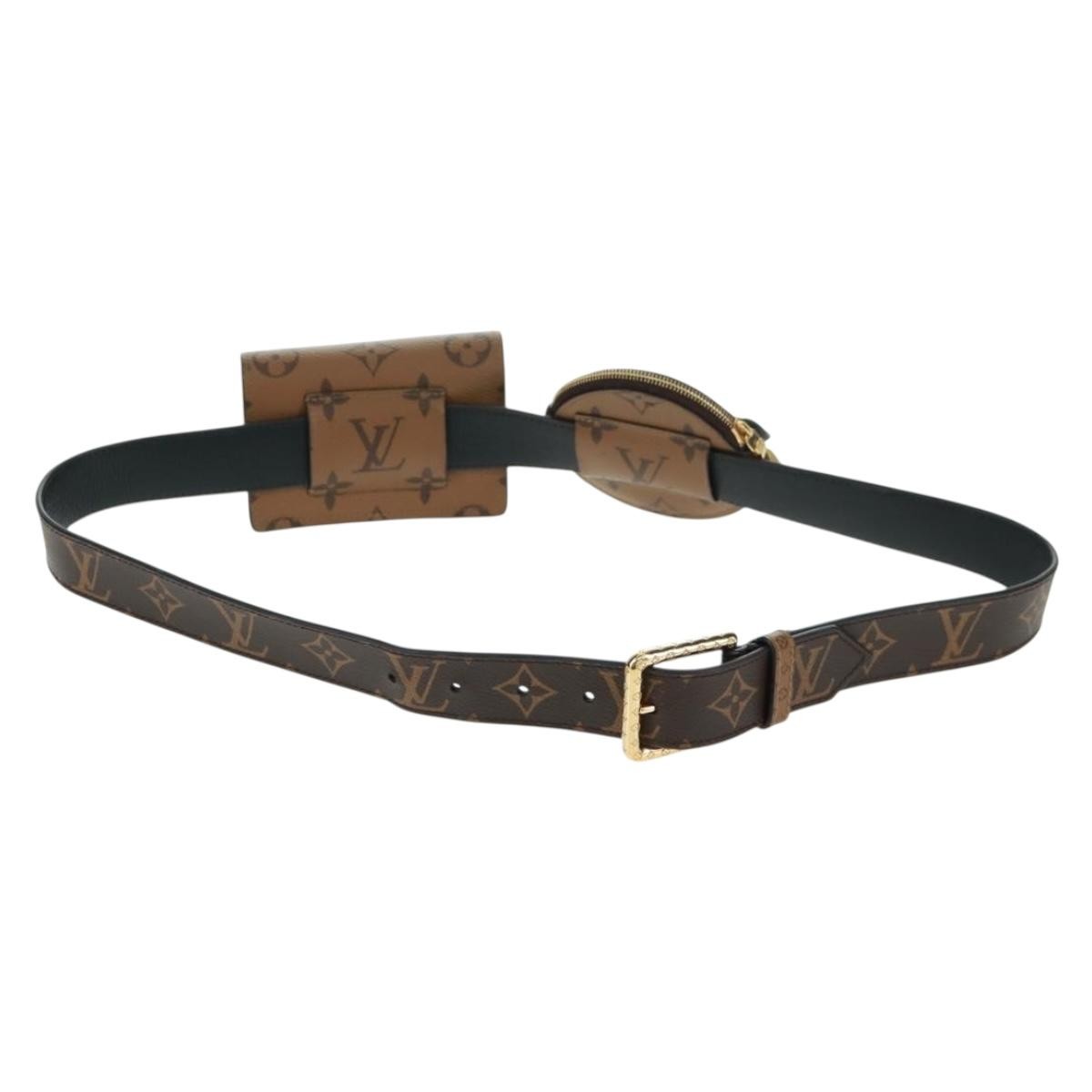 Louis Vuitton Daily Multi Pocket Belt Monogram Canvas Brown Canvas Wallets Accessory