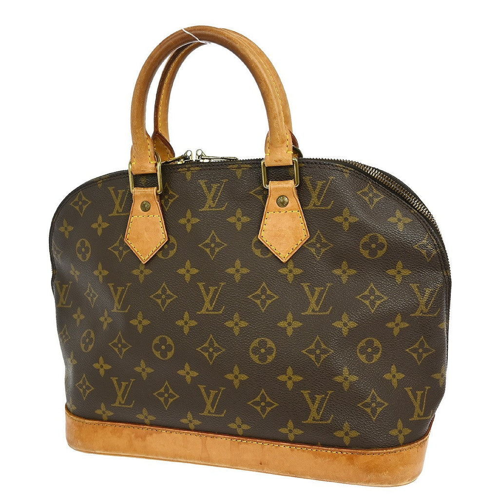Louis Vuitton Alma Handbag Monogram Canvas Brown Canvas Handbag