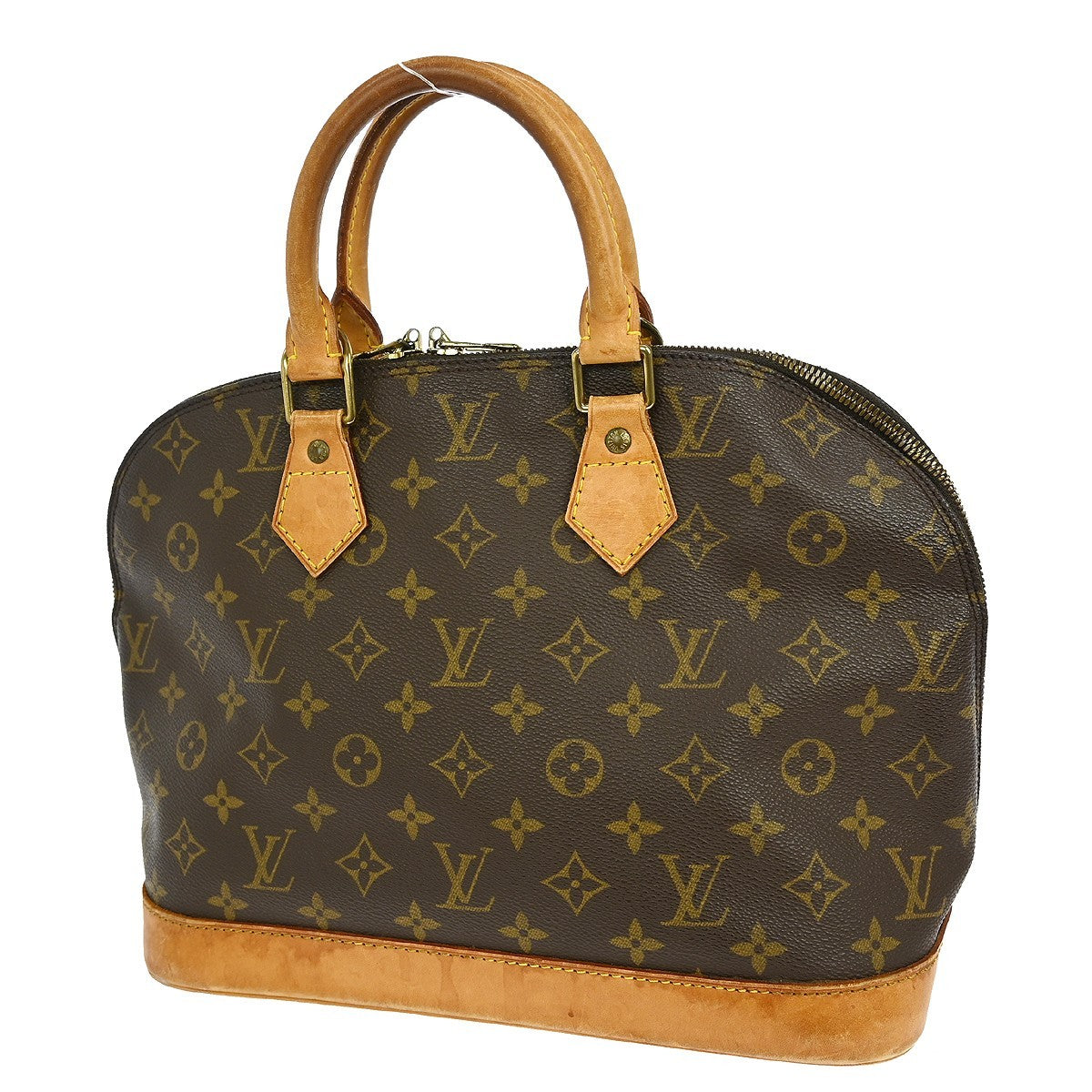 Louis Vuitton Alma Handbag Monogram Canvas Brown Canvas Handbag
