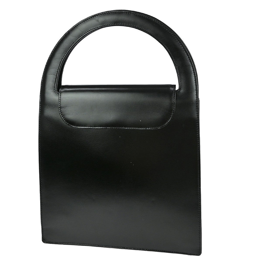 Christian Dior Vintage Handbag Leather Black Leather Handbag (Pre-Owned)