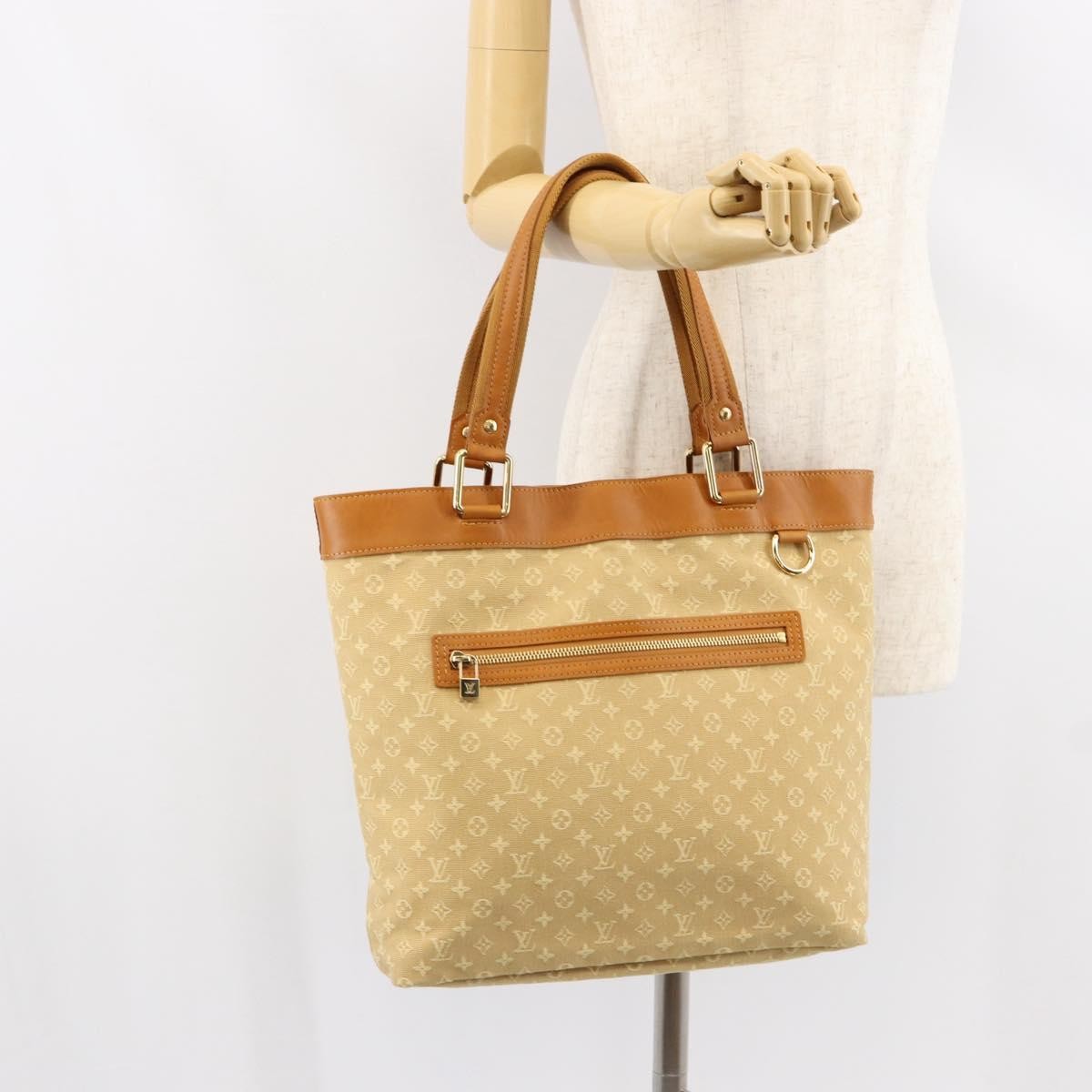 Louis Vuitton Lucille Handbag Mini Lin Beige Canvas Tote Bag
